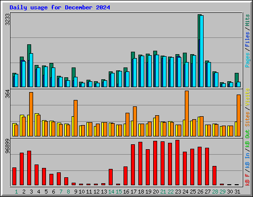 Daily usage for December 2024