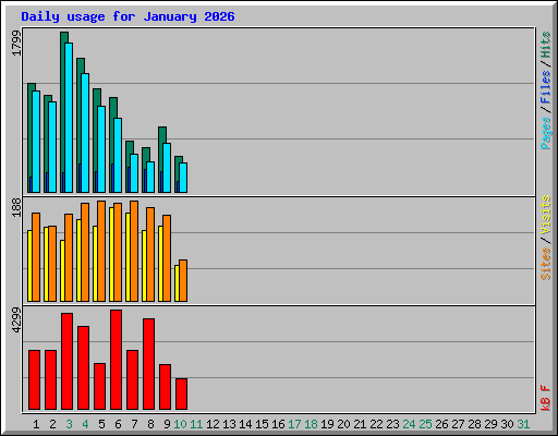Daily usage for January 2026