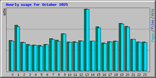 Hourly usage for October 2025