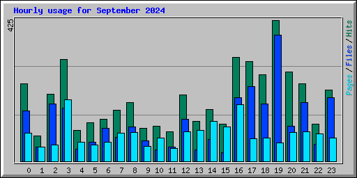 Hourly usage for September 2024