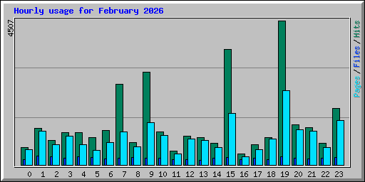 Hourly usage for February 2026