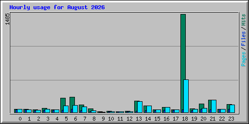 Hourly usage for August 2026