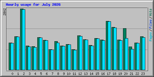 Hourly usage for July 2026